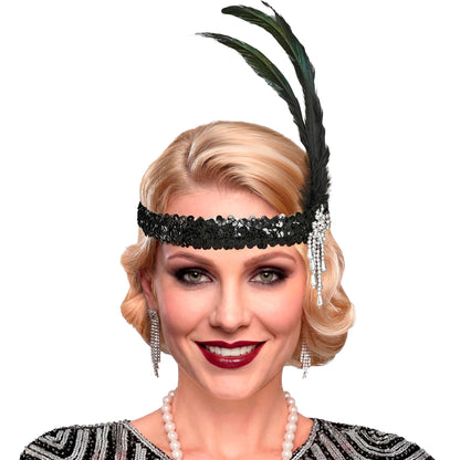 "THE ROARING 20s STIRNBAND MIT FEDERN" – Ansicht 4