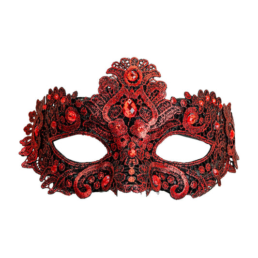 "THEATER AUGENMASKE ROT" – Vorderansicht