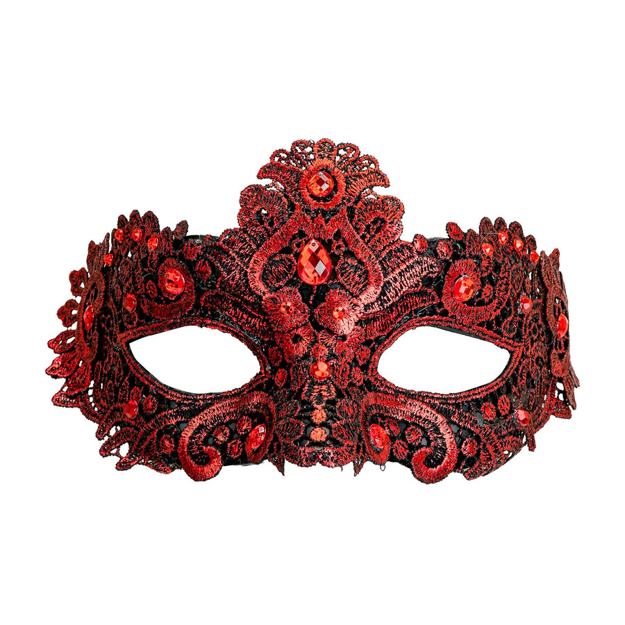 "THEATER AUGENMASKE ROT" – Vorderansicht