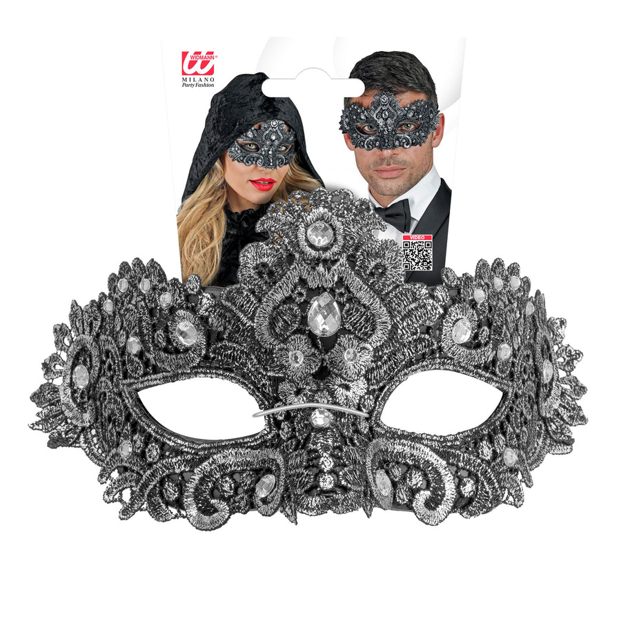 "THEATER AUGENMASKE SILBER" – Detailansicht