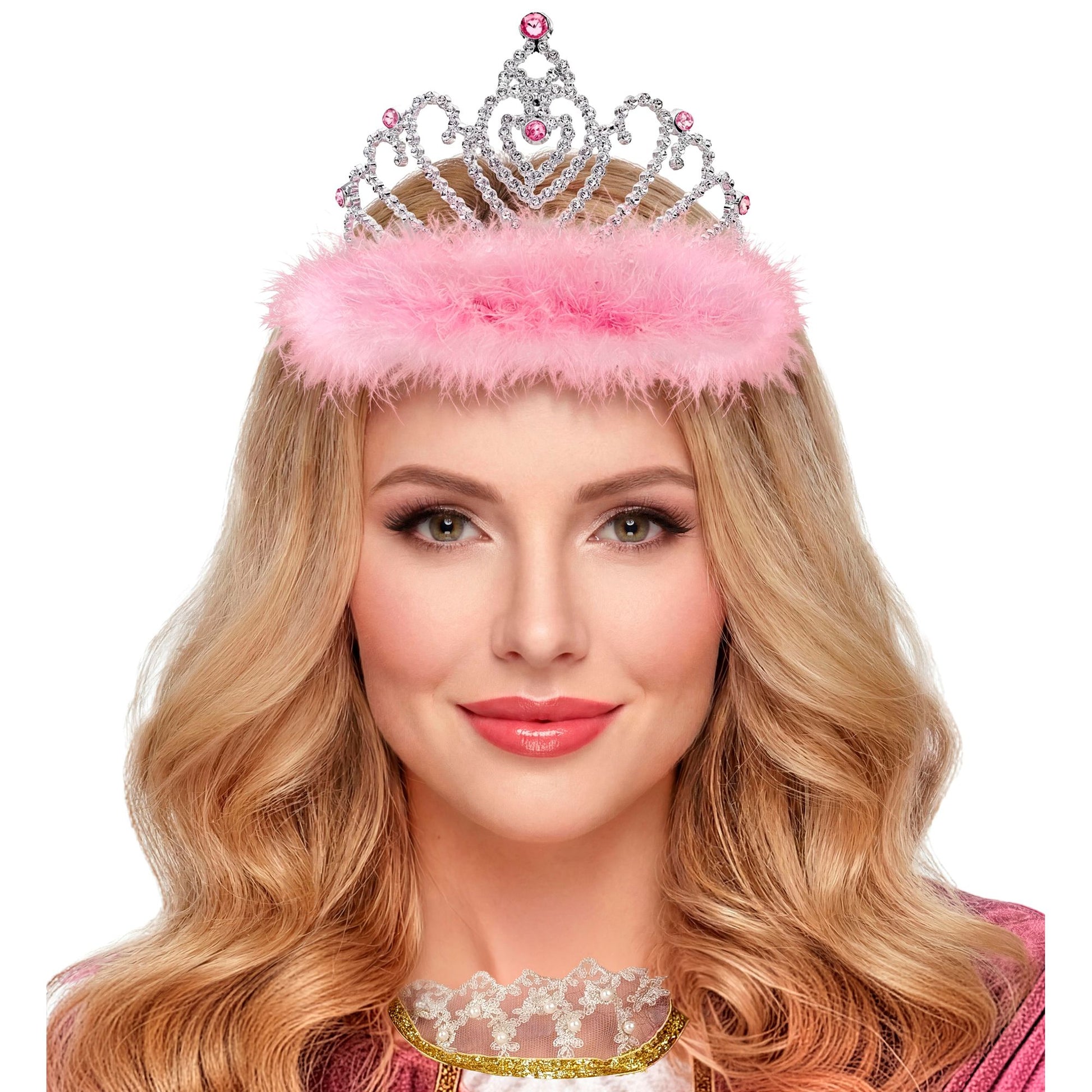 "TIARA MIT ROSA MARABOU" – Ansicht 4