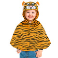 "TIGER AUS PLÜSCH" (Poncho mit Kapuze) – Vorderansicht