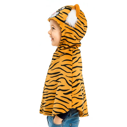 "TIGER AUS PLÜSCH" (Poncho mit Kapuze) – Ansicht 3