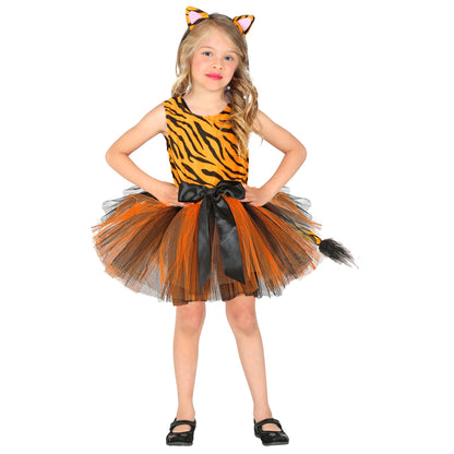 "TIGER" (Kleid mit Tutu, Haarreif) – Vorderansicht