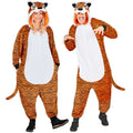 Widmann Plüsch Tiger Kostüm Overall Onesie mit Kapuze Ansicht – Produktansicht