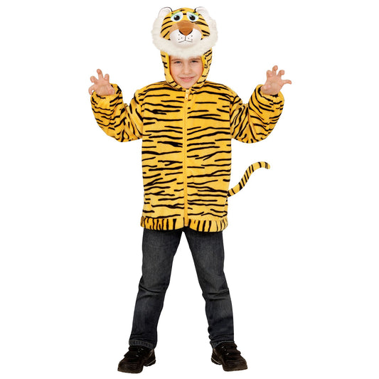 "TIGER SOFT PLÜSCHKOSTÜM" (Jacke mit Kapuze) – Vorderansicht