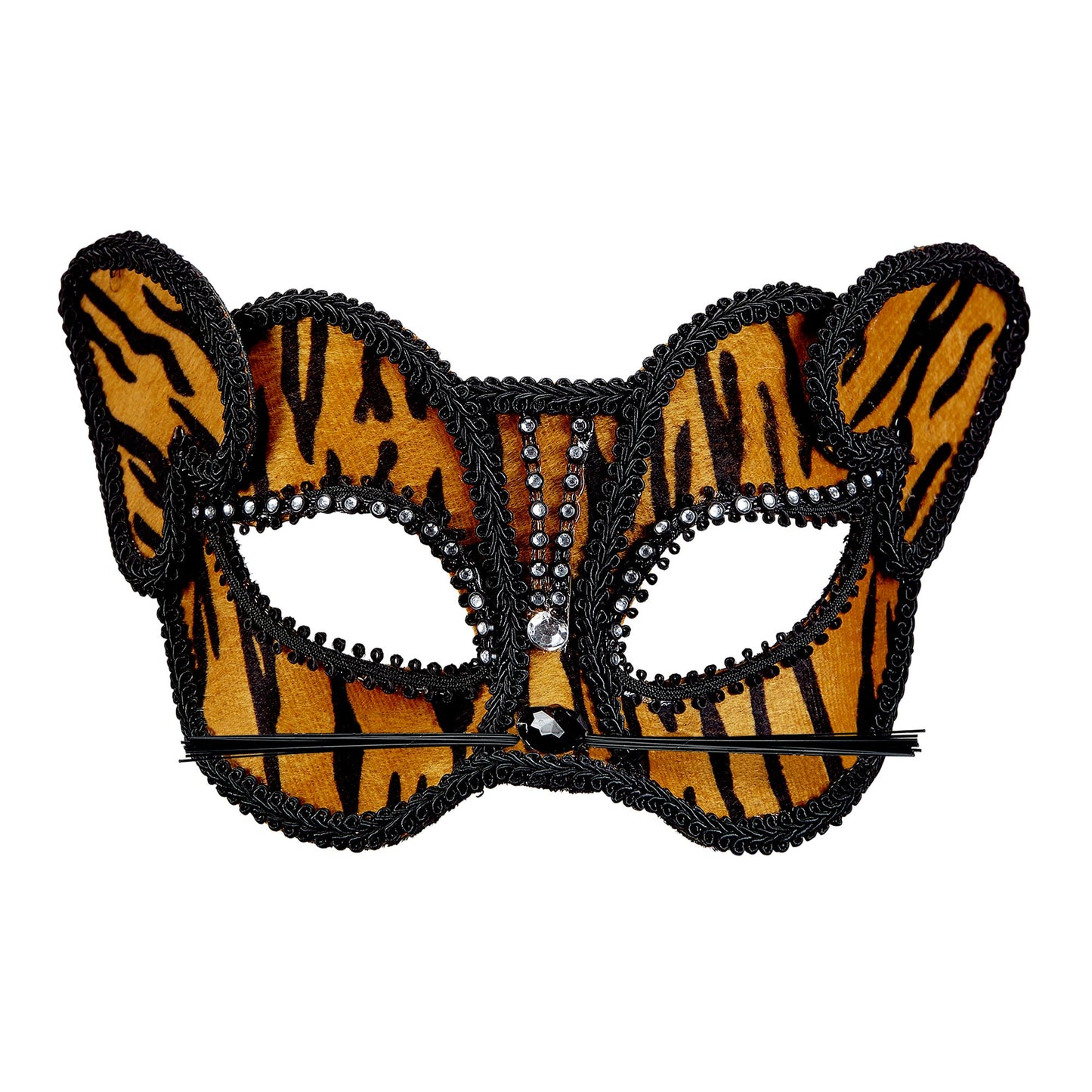 "TIGERAUGENMASKE MIT STRASS" – Vorderansicht