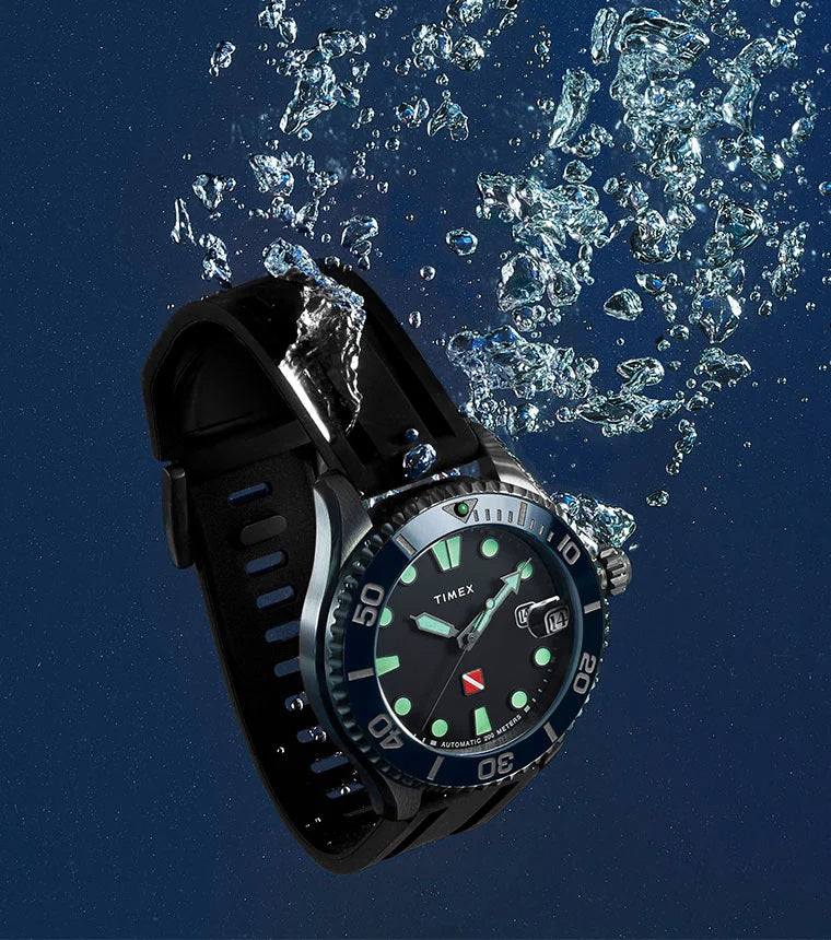 TIMEX DEEP WATER TIBURON AUTOMATIC TW2W21100 Date - Armbanduhr 44 mm Schwarz ansicht-3