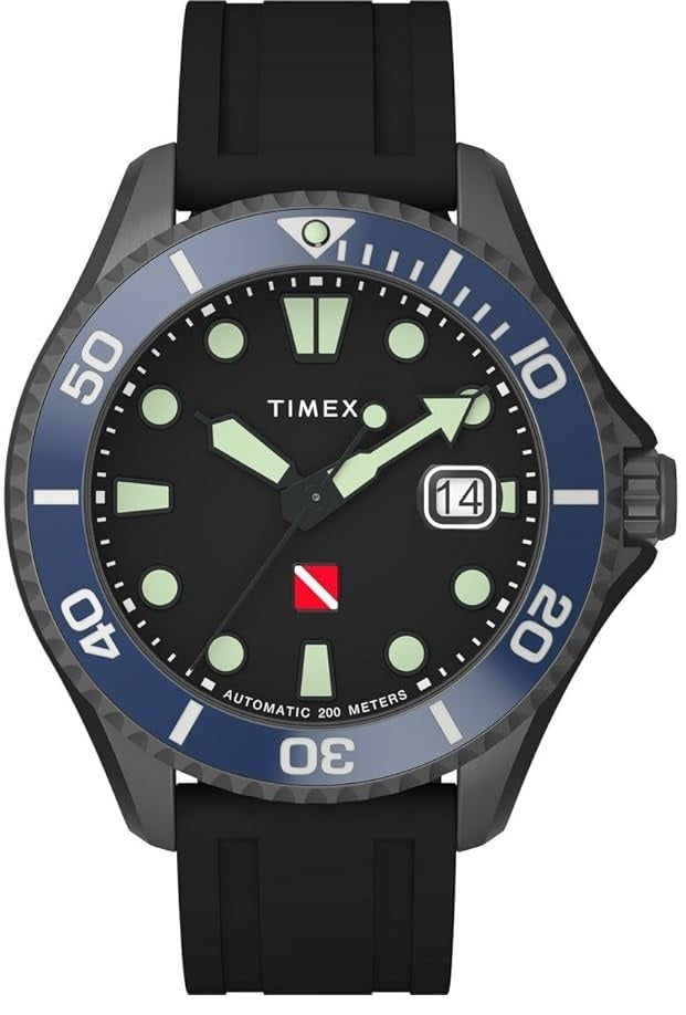 TIMEX DEEP WATER TIBURON AUTOMATIC TW2W21100 Date - Armbanduhr 44 mm Schwarz ansicht-4