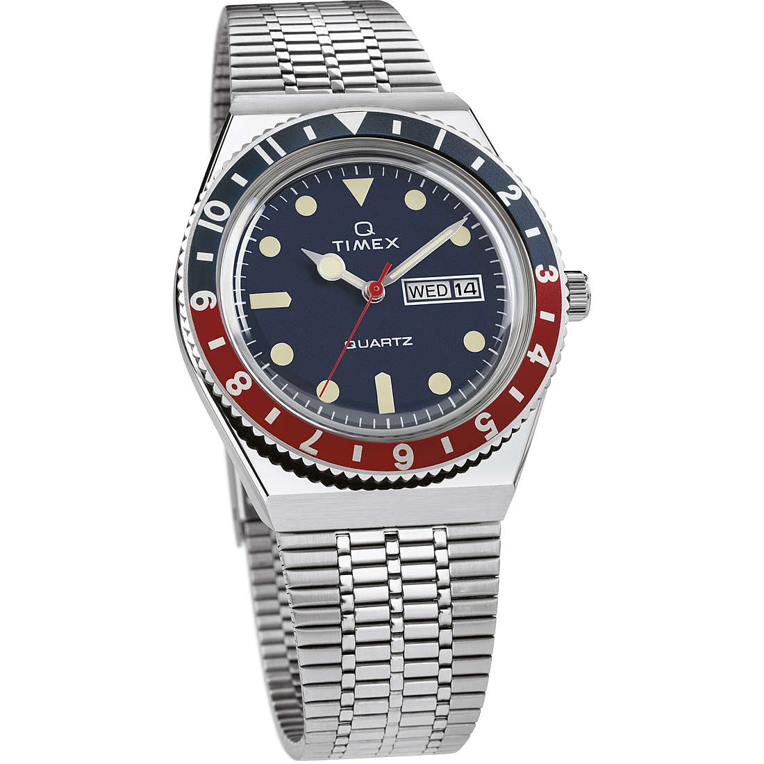 TIMEX Q DIVER - BLUE TW2T807007U Day & Date - Armbanduhr 38 mm Blau ansicht-2
