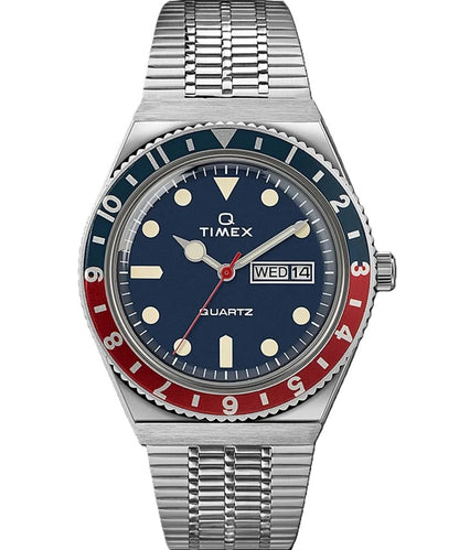 TIMEX Q DIVER - BLUE TW2T807007U Day & Date Armbanduhr 38 mm Blau ansicht-2