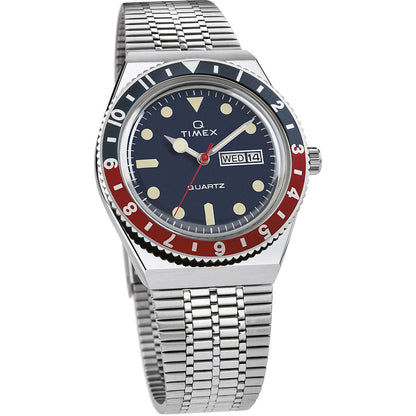 TIMEX Q DIVER - BLUE TW2T807007U Day & Date Armbanduhr 38 mm Blau