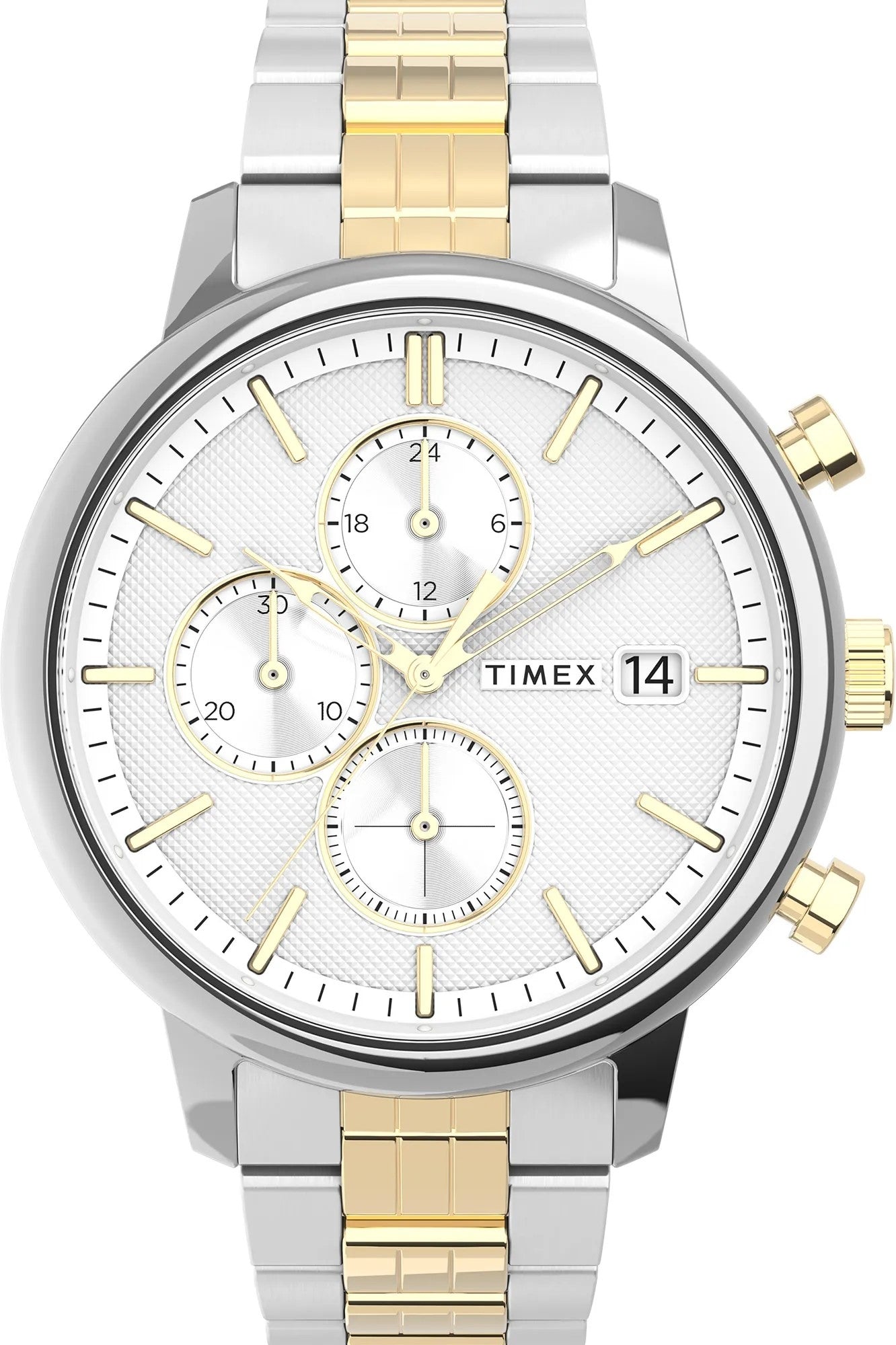 TIMEX TW2V01800 Chronograph Armbanduhr 44.5 mm Silber