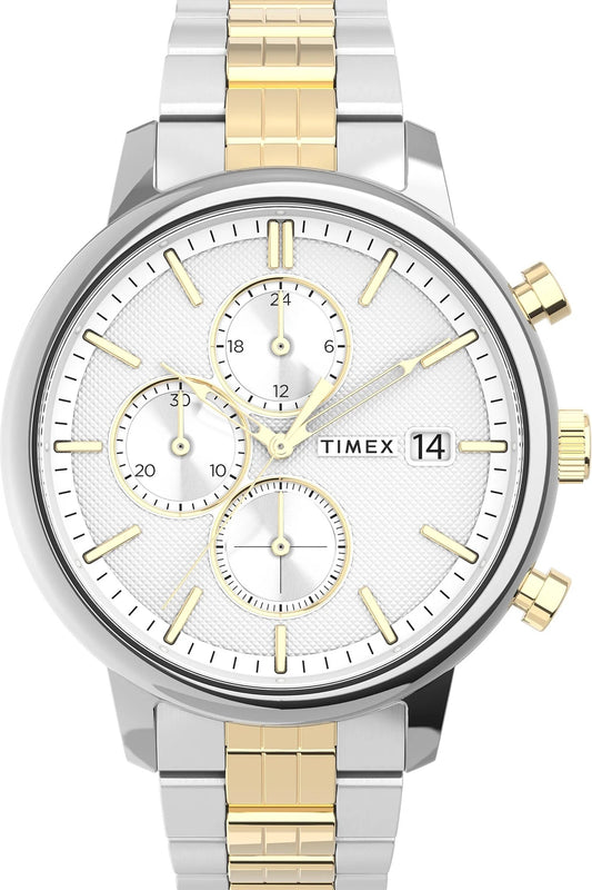 TIMEX TW2V01800 Chronograph Armbanduhr 44.5 mm Silber
