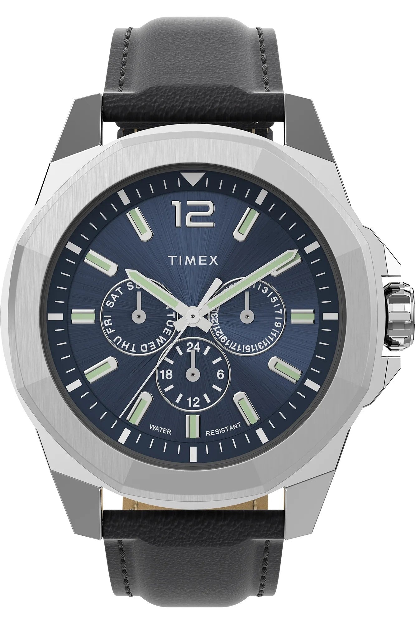 TIMEX TW2V43200 Day - Date - 24H - Material: Silver 925° - Armbanduhr 44 mm Silber