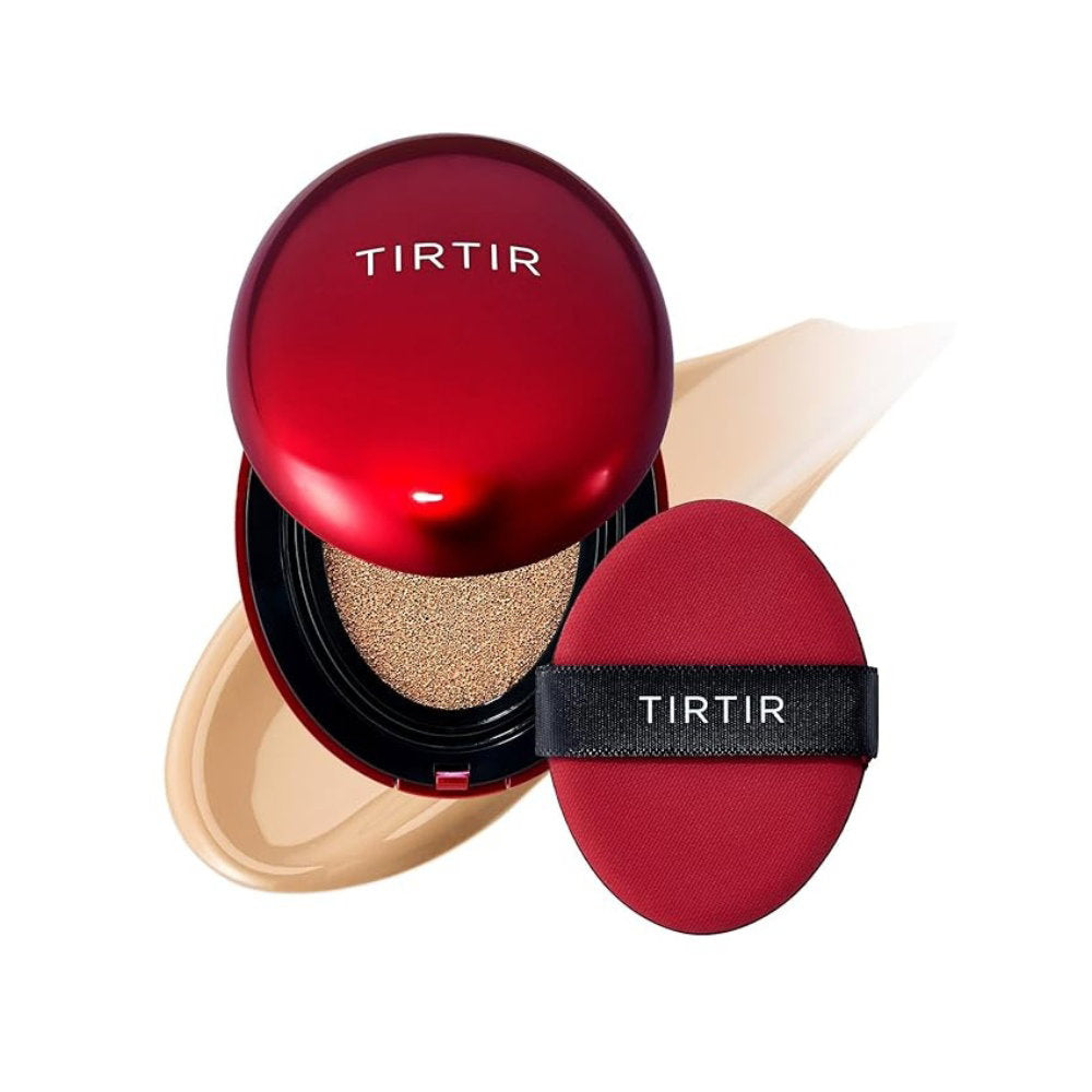 Tirtir, Mask Fit Red Cushion, Mattes Finish, Kompakt-Foundation, 27N, Kamel, SPF 40, 18 g