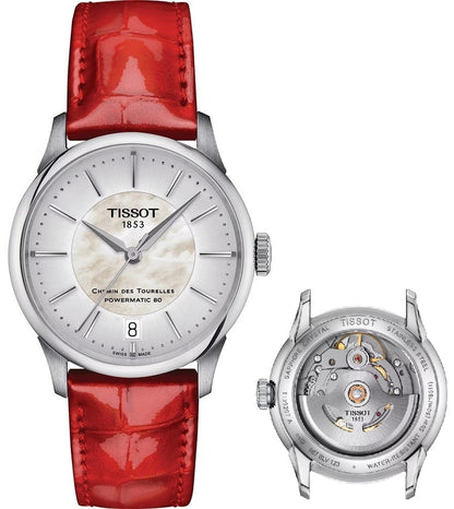 TISSOT CHEMIN DES TOURELLES POWERMATIC 80 T1392071611100 Date Armbanduhr 34 mm