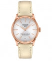 TISSOT CHEMIN DES TOURELLES POWERMATIC 80 T1392073603100 Date Armbanduhr 34 mm Gold ansicht-3
