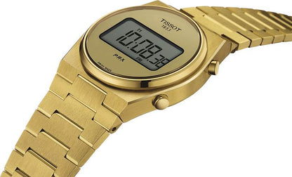 TISSOT PRX DIGITAL T1372633302000 Multifunction Armbanduhr 35 mm Gold ansicht-3