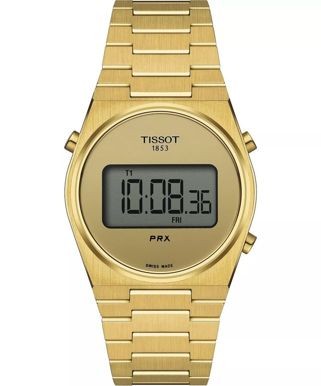 TISSOT PRX DIGITAL T1372633302000 Multifunction - Armbanduhr 35 mm Gold