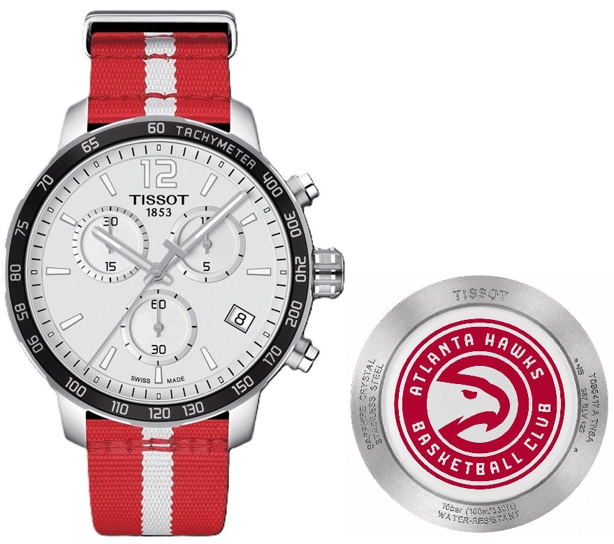 TISSOT QUICKSTER NBA ATLANTA HAWKS T0954171703729 Chronograph Armbanduhr 42 mm