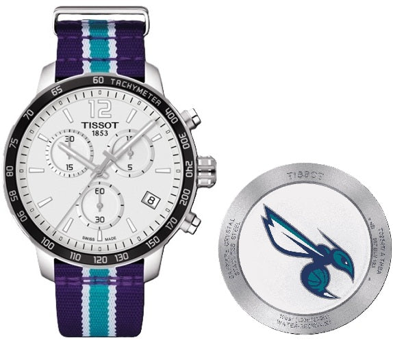 TISSOT QUICKSTER NBA CHARLOTTE HORNETS T0954171703730 Chronograph Armbanduhr 42 mm