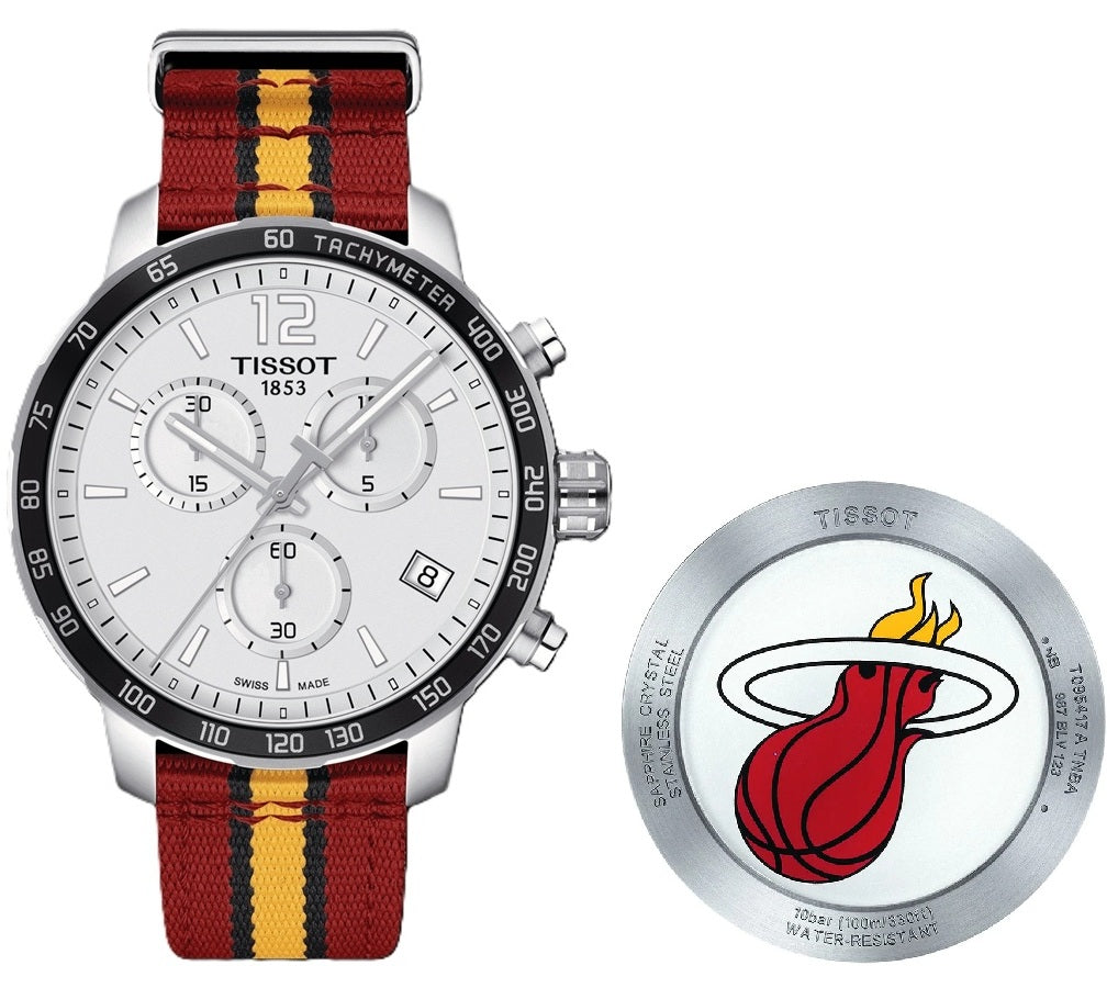 TISSOT QUICKSTER NBA MIAMI HEAT T0954171703708 Chronograph Armbanduhr 42 mm