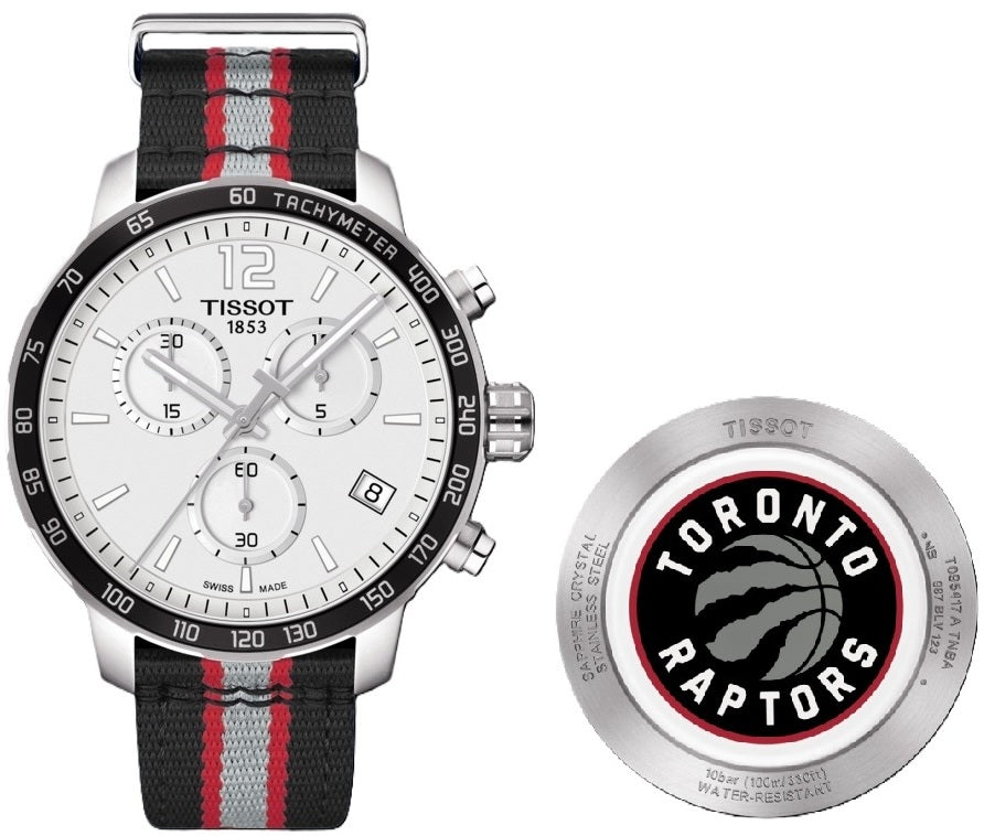 TISSOT QUICKSTER NBA TORONTO RAPTORS T0954171703716 Chronograph Armbanduhr 42 mm