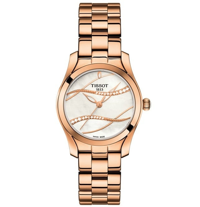 TISSOT T-WAVE W-Diamonds T1122103311100 Only Time - Armbanduhr 30 mm Gold
