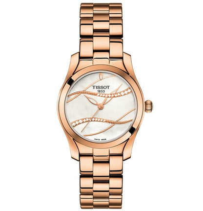 TISSOT T-WAVE W-Diamonds T1122103311100 Only Time Armbanduhr 30 mm Gold