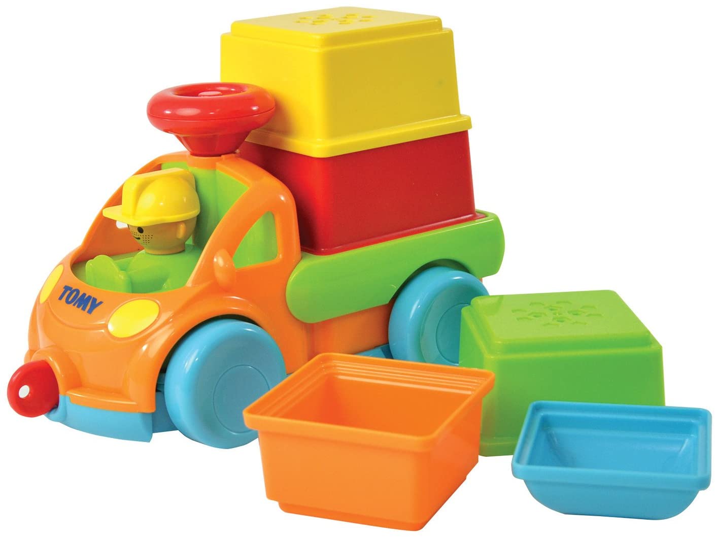 Tomy, Toomies, Auto-Spielset, Stapelspielzeug mit Geräuschen, Für Jungen