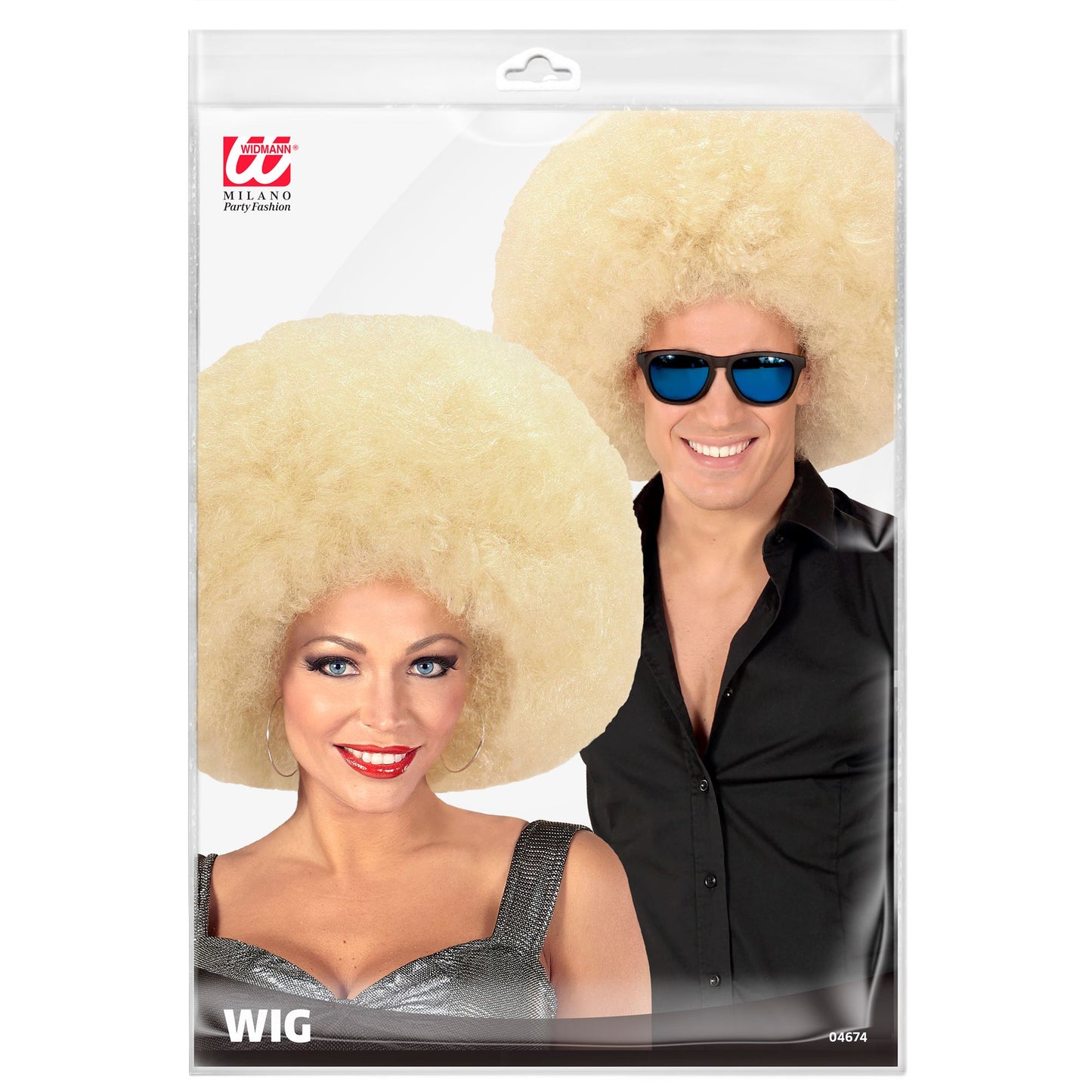 Top Quality "BLONDE RIESEN AFRO PERÜCKE" in Polybag – Detailansicht