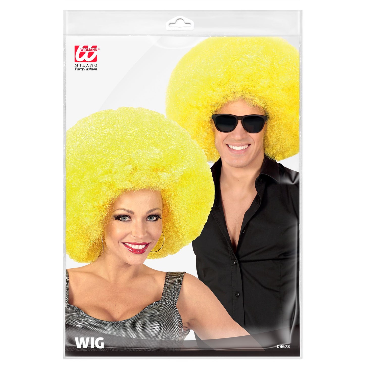 Top Quality "GELBE RIESEN AFRO PERÜCKE" in Polybag – Detailansicht