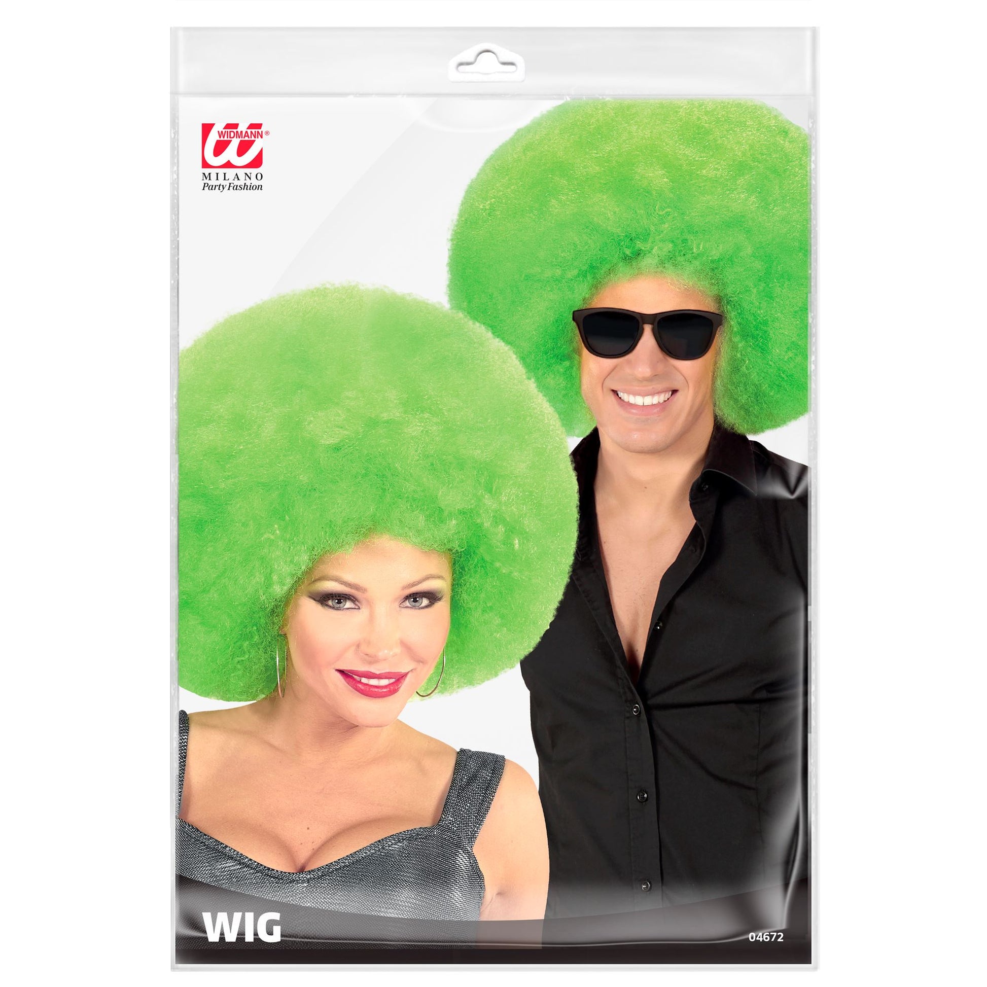 Top Quality "GRÜNE RIESEN AFRO PERÜCKE" in Polybag – Detailansicht