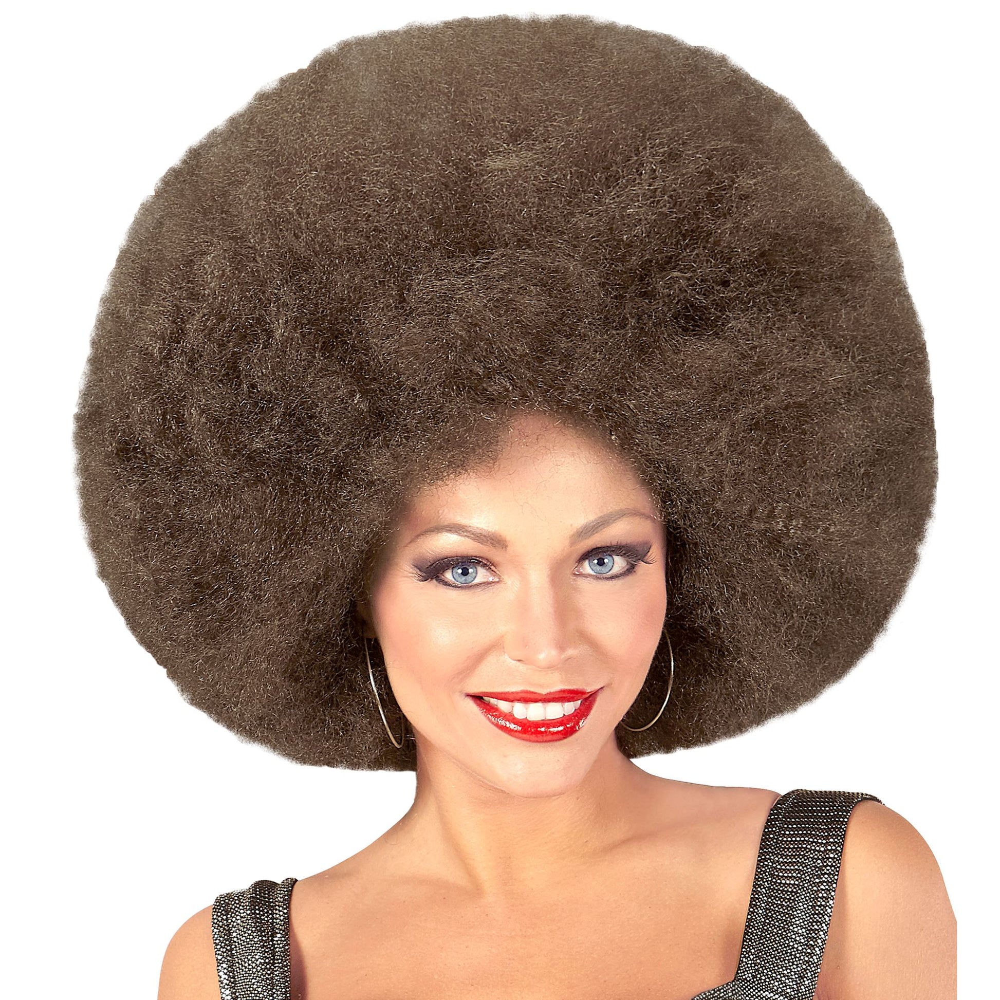 Top Quality "KAFFEEBRAUNE RIESEN AFRO PERÜCKE" in Polybag – Ansicht 3