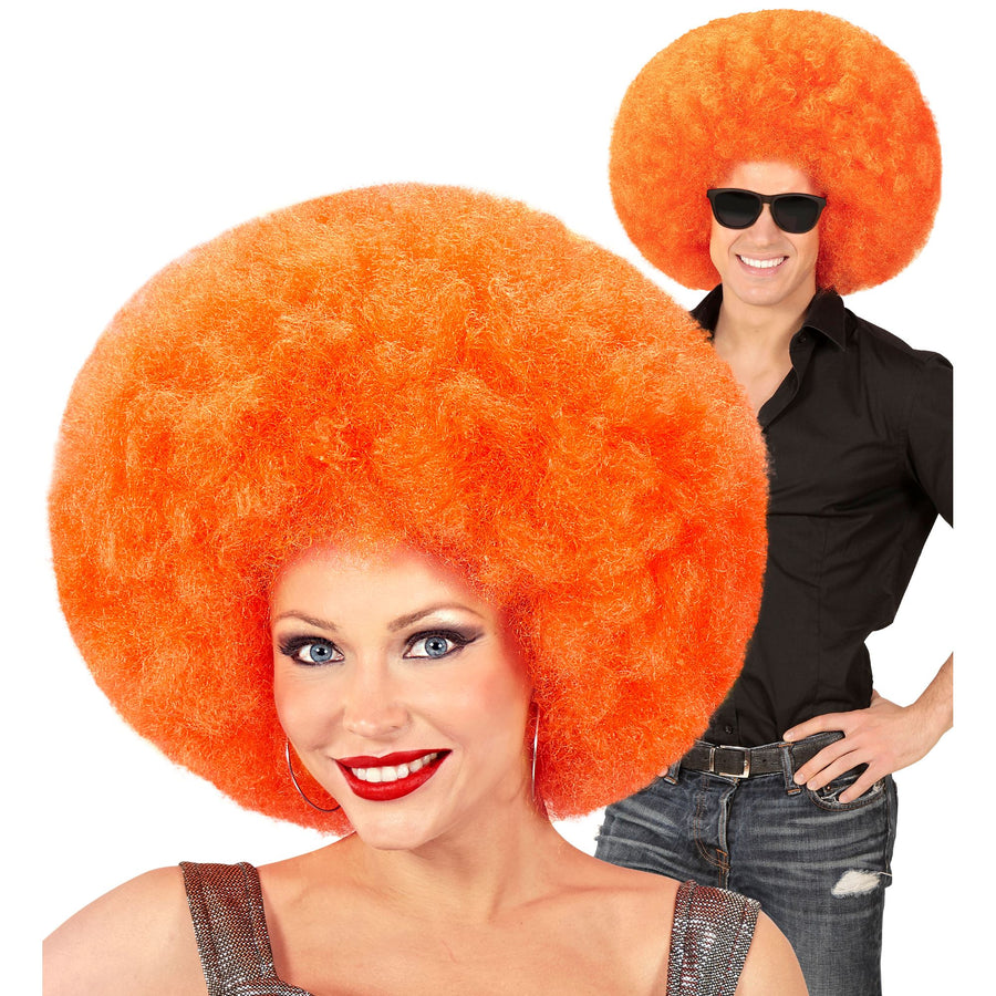 Top Quality "ORANGENE RIESEN AFRO PERÜCKE" in Polybag – Vorderansicht