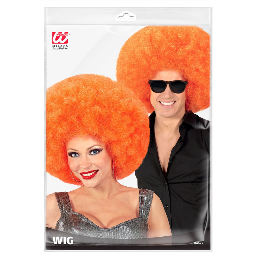 Top Quality "ORANGENE RIESEN AFRO PERÜCKE" in Polybag – Detailansicht