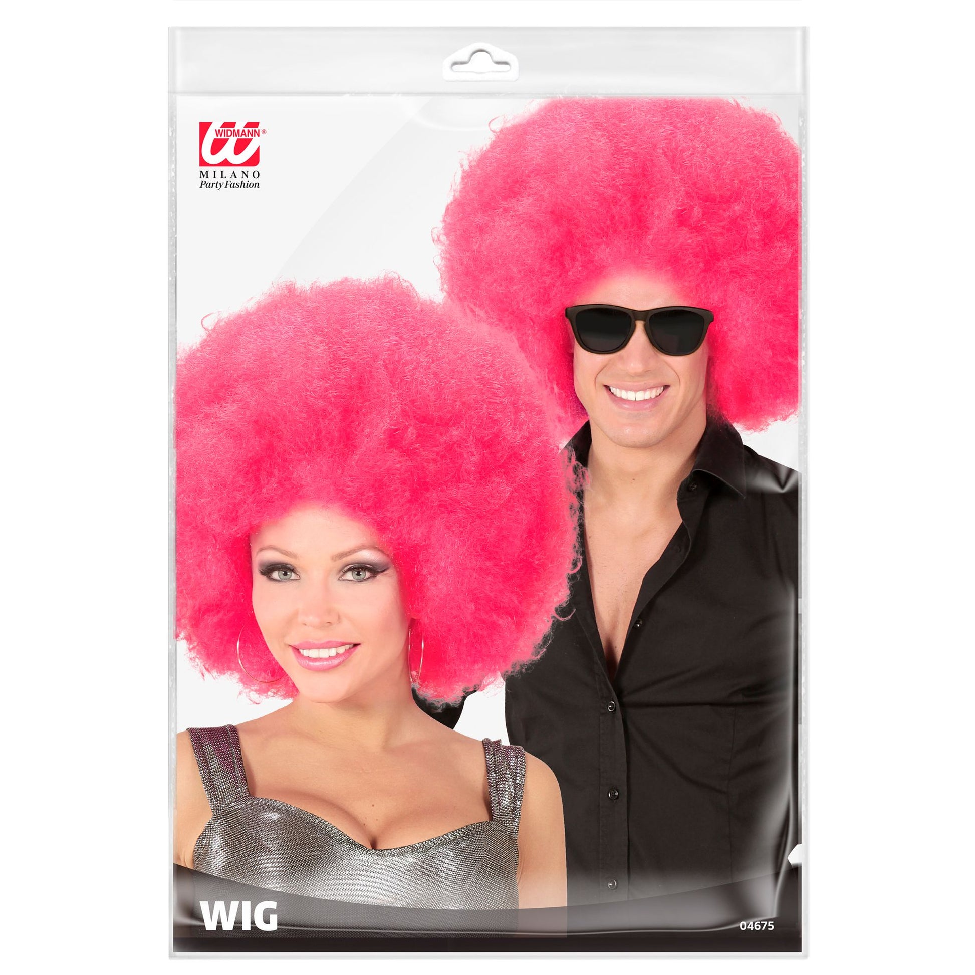 Top Quality "PINKE RIESEN AFRO PERÜCKE" in Polybag – Detailansicht