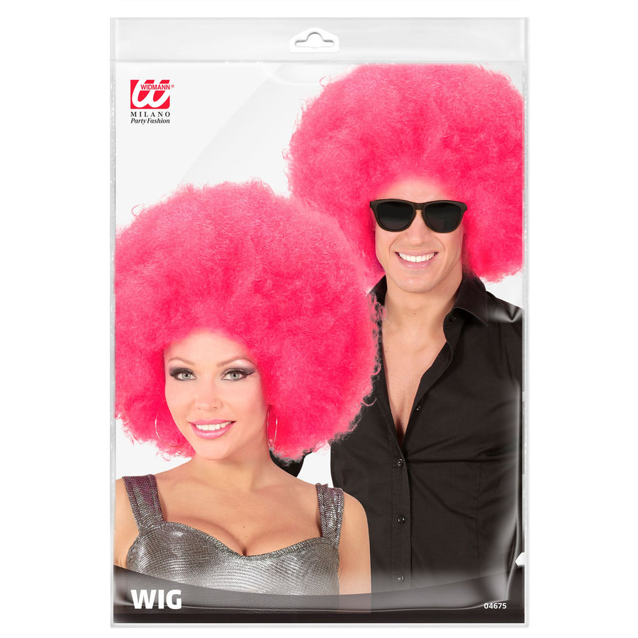 Top Quality "PINKE RIESEN AFRO PERÜCKE" in Polybag – Detailansicht