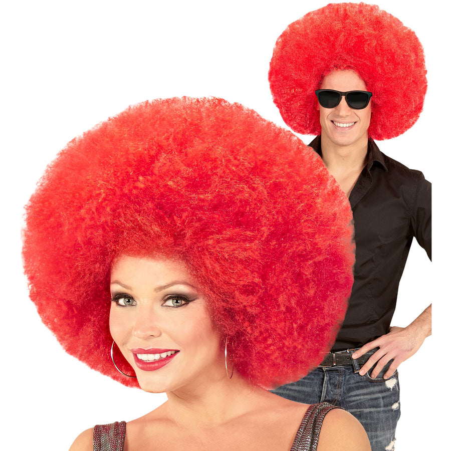 Top Quality "ROTE RIESEN AFRO PERÜCKE" in Polybag – Vorderansicht
