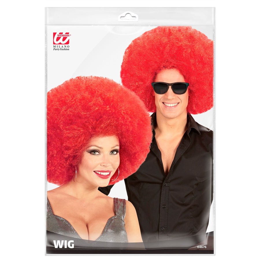Top Quality "ROTE RIESEN AFRO PERÜCKE" in Polybag – Detailansicht