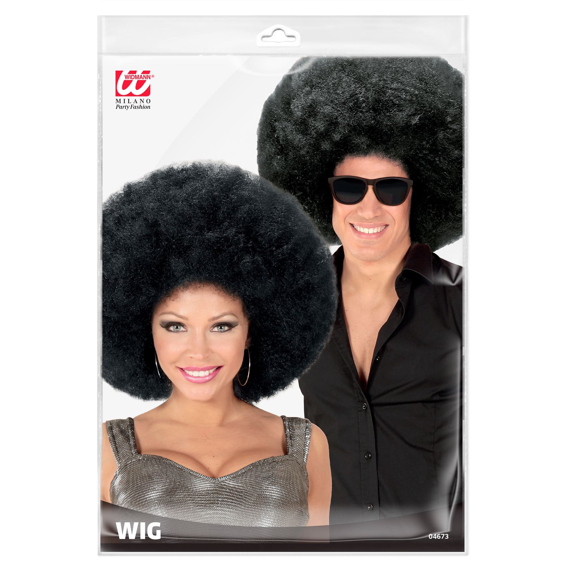 Top Quality "SCHWARZE RIESEN AFRO PERÜCKE" in Polybag – Detailansicht