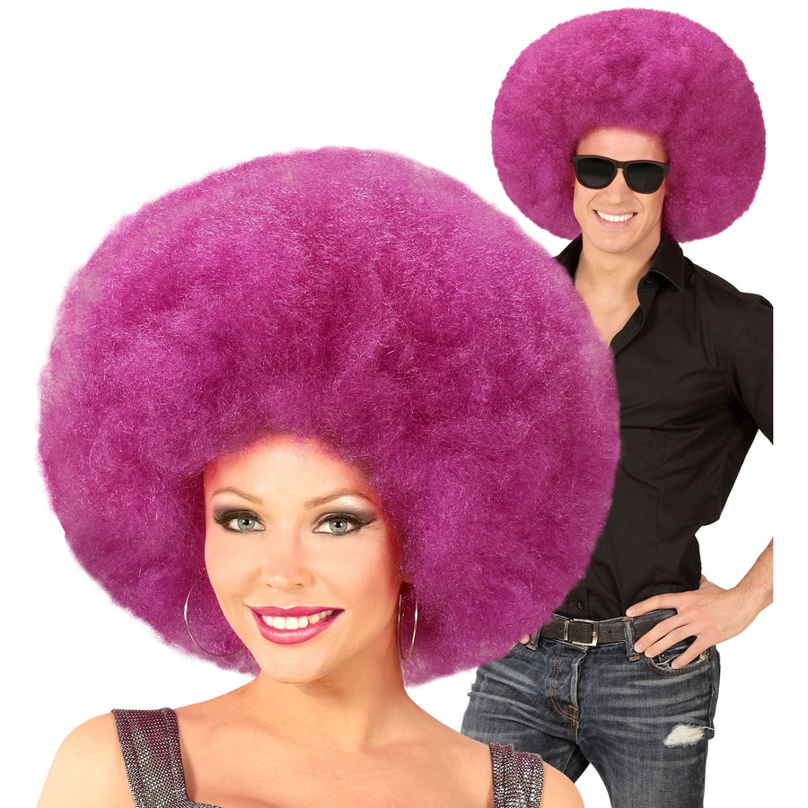 Top Quality "VIOLETTE RIESEN AFRO PERÜCKE" in Polybag – Vorderansicht