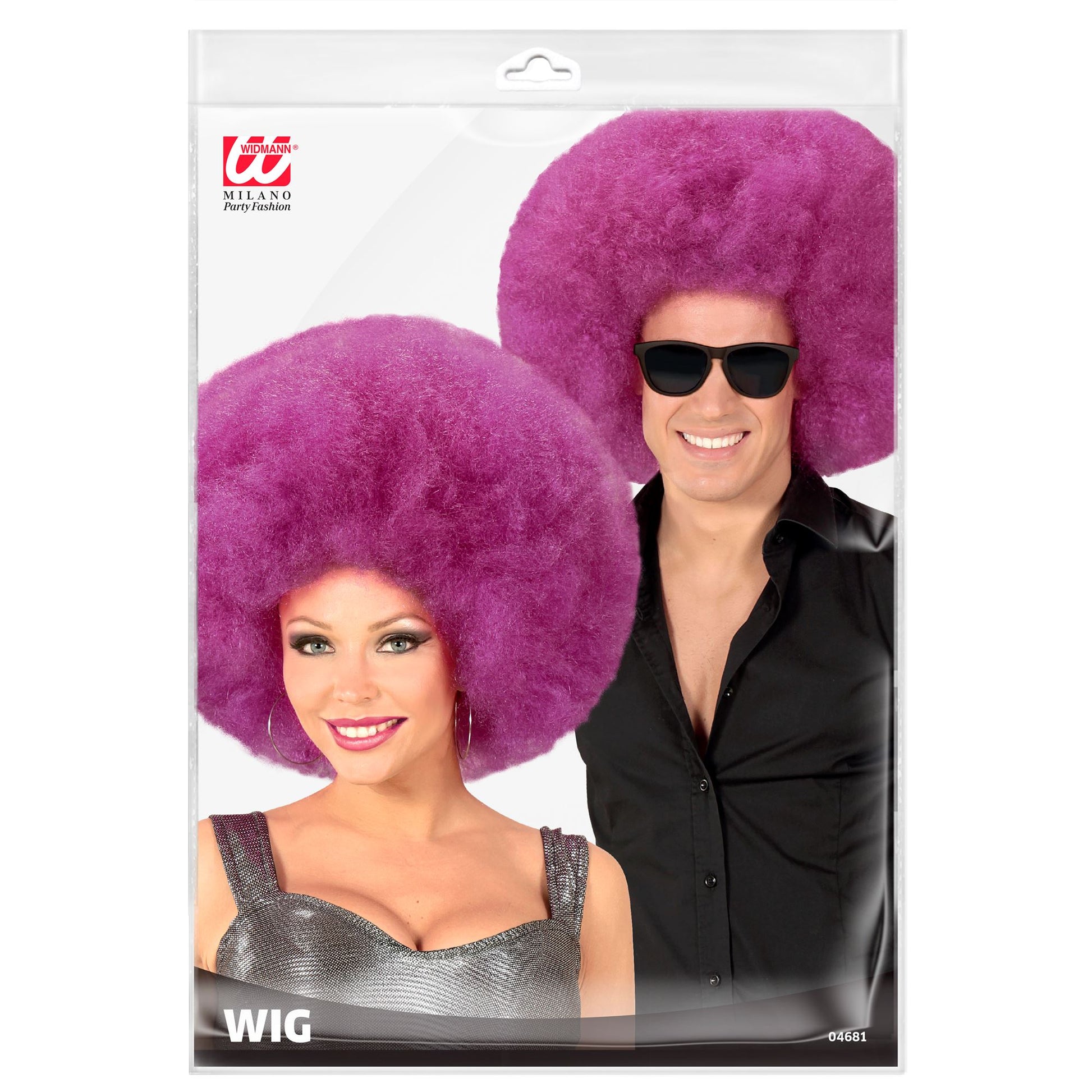 Top Quality "VIOLETTE RIESEN AFRO PERÜCKE" in Polybag – Detailansicht
