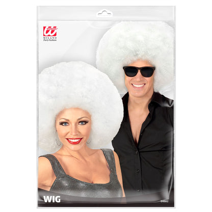 Top Quality "WEISSE RIESEN AFRO PERÜCKE" in Polybag – Detailansicht