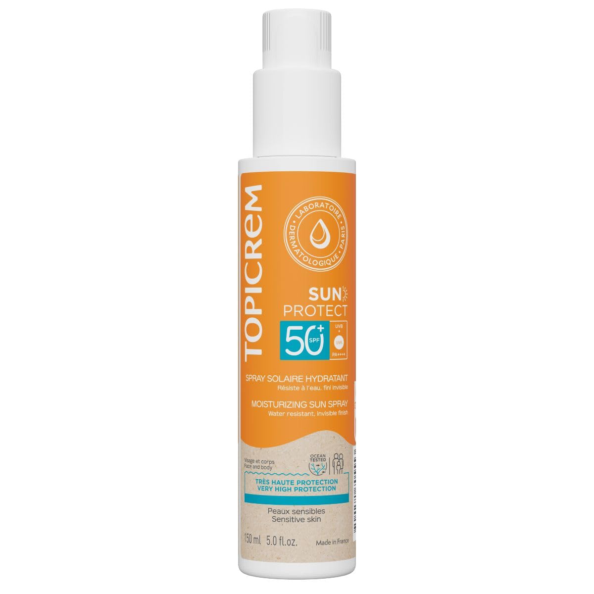 Topicrem, Sun Protect, Befeuchtend und schützend, Sonnenschutzspray, SPF 50, 150 ml