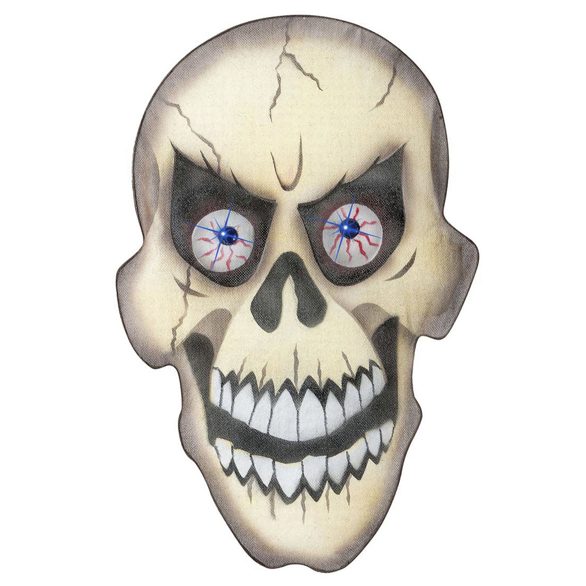 "TOTENKOPF AUS CHIFFON MIT JUWEL -AUGEN" 36x55 cm – Vorderansicht