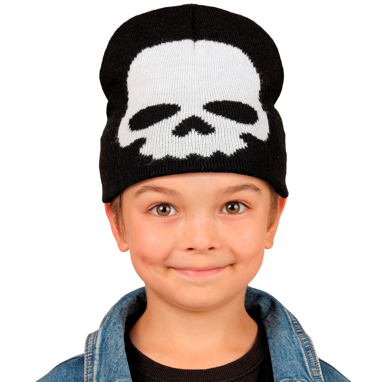 "TOTENKOPF BEANIE MÜTZE" in Kindergröße – Ansicht 4