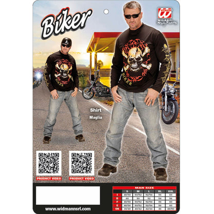 "TOTENKOPF BIKER T-SHIRT MIT GEKREUZTEN KNOCHEN" – Ansicht 5