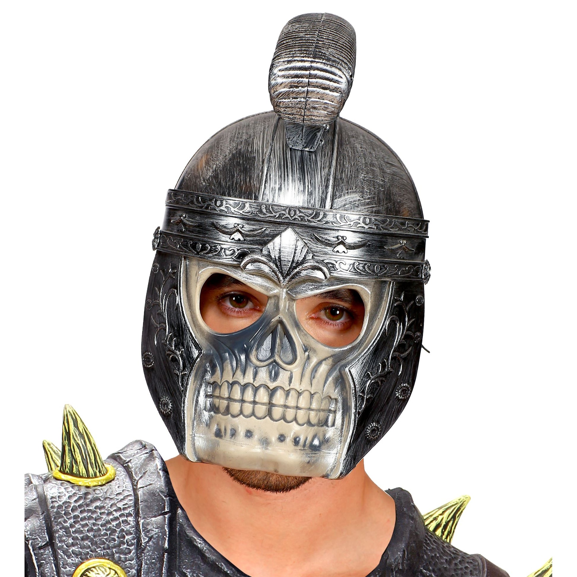 "TOTENKOPF GLADIATORENHELM" aus Hartplastik – Detailansicht